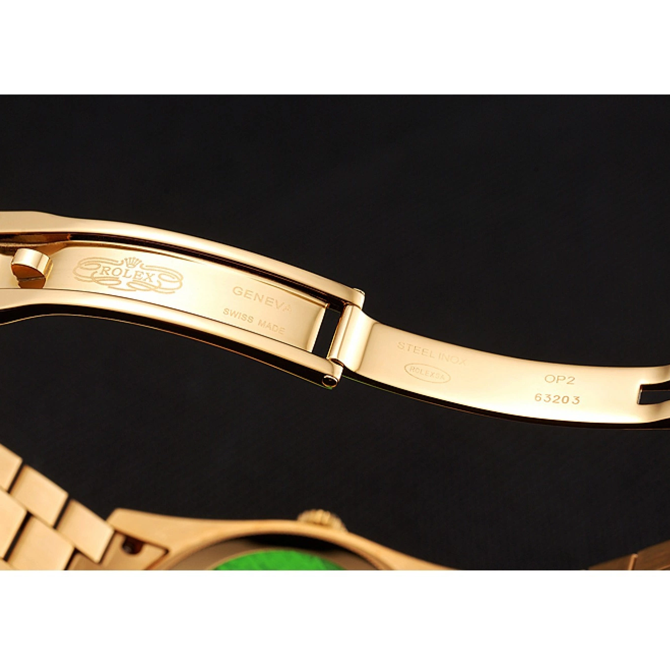 Best AAA Replica Sites Swiss 1453960 Diamond Gold Bracelet Day-Date Rolex Diamond Red Pave Dial 0616